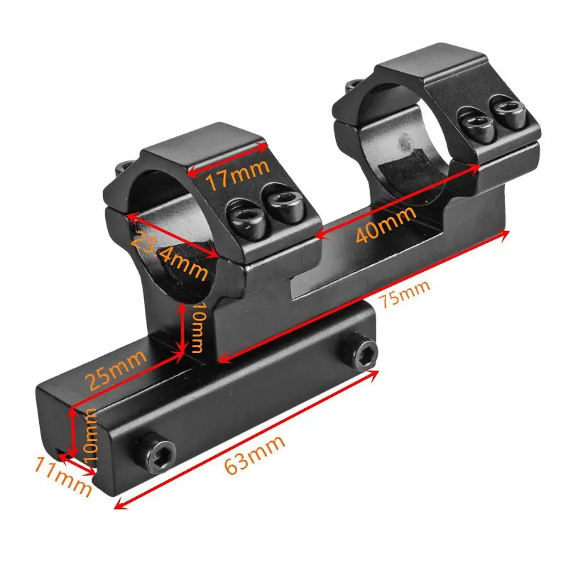 Tillbehör Taktisk geväroptisk scope Mount 25,4 mm ringar Rifle Scope Mount Adapter 11mm Picatinny Rail med Hex Wren