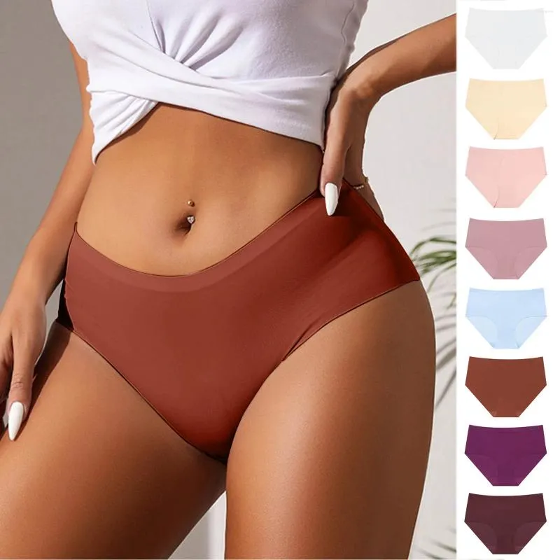 Damenhöhe Unterwäsche für Frauen Tanga hohe Taille Sport Solid Farb Bruding bequeme Briefs Ropa Interieur Para Mujeres