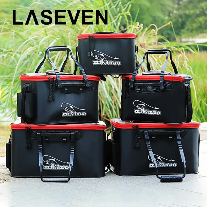 Accessories Black Eva Fishing Bucket Portable Fishing Box Foldable Outdoor Fishing Live Water Tank Tackle Fishing Bag Accessories 3050cm