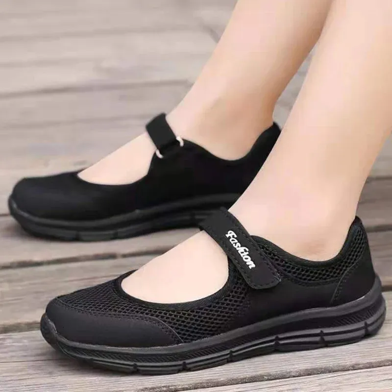 Calçados leves confortáveis para o outono de verão respirável apartamentos mulheres mocassins zapatos mujeres mary jane sapatos 240412 1 s
