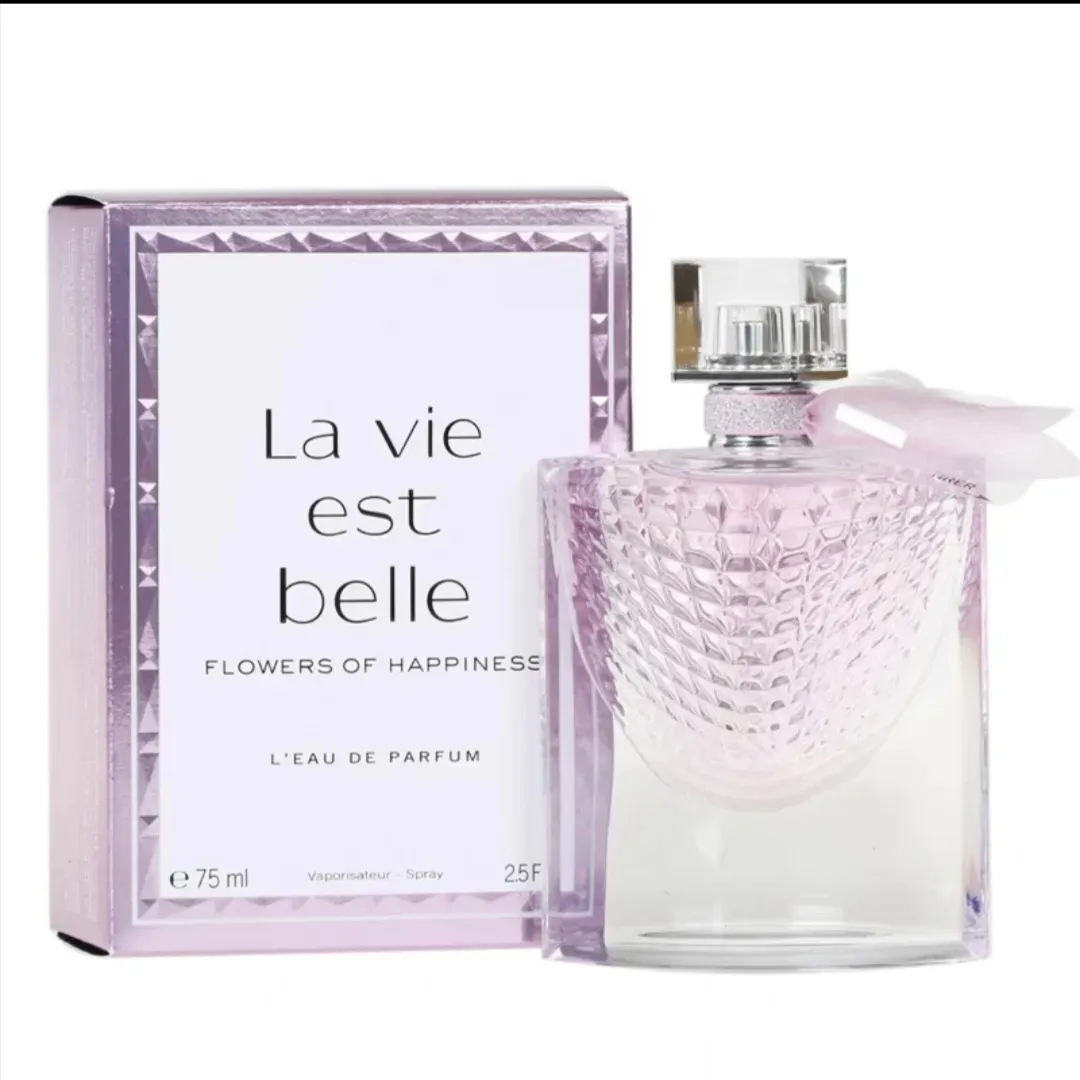 5A Article Perfume Lady 75 ml 2.5floz Ribbon gris Type floral durable et élégant belle vie fleur fruité de bonheur