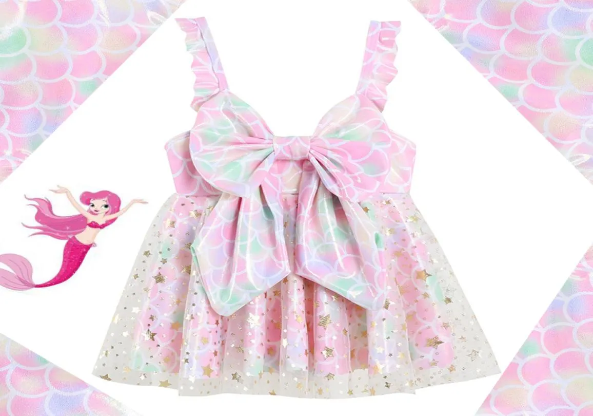 GIRLE ONEPECES MERMAID SWIME SWIUM TULLE RUFFLES DESIGNER SULLA SULLA BEACHED ABBILIAMENTO 28T COMPRIZIONE PRINCIPESSA SCAPRA IN SWIRT SWINEDAME9001585