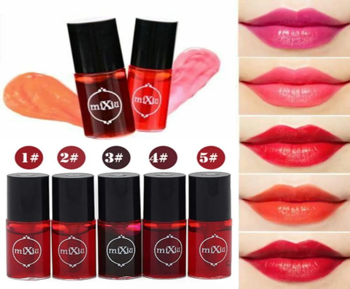 Mixiu 5 kleuren waterdichte langdurige lipglossbuis rood roze lip tint vlek make -up vloeistof lippenstift lipgloss gemakkelijk te dragen 01552277736