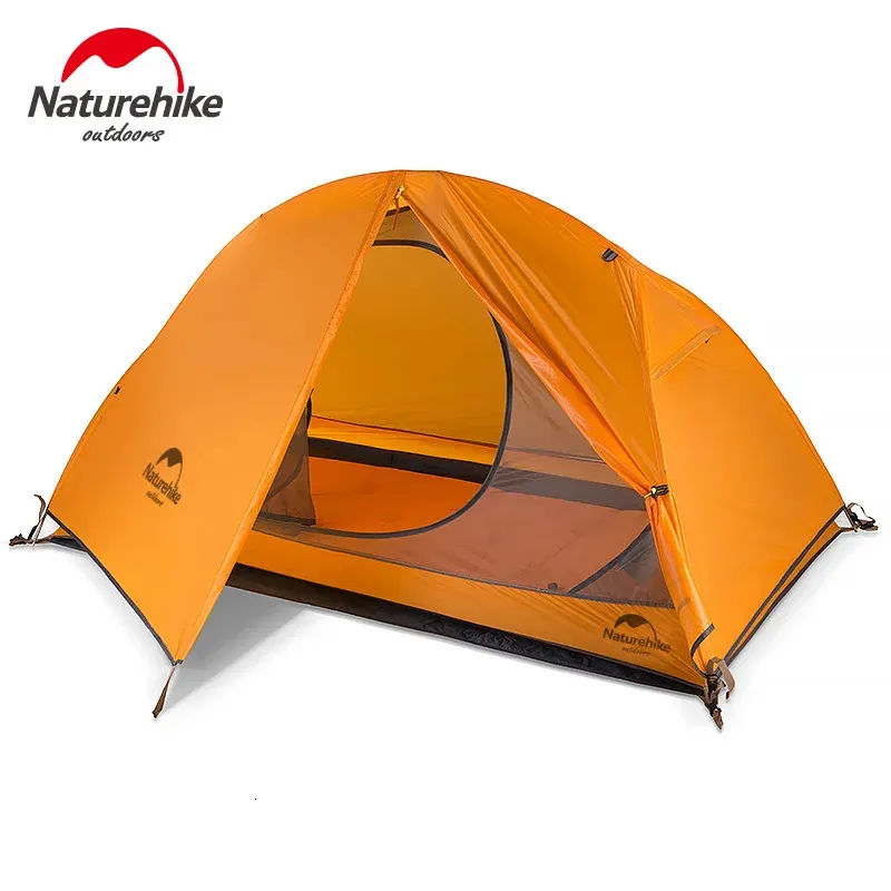 Tent à cavalier unique en extérieur double couche portable 210T 20D Nylon Silicone Camping Ultra Light Rasalproof Tentnh18a095d 240416