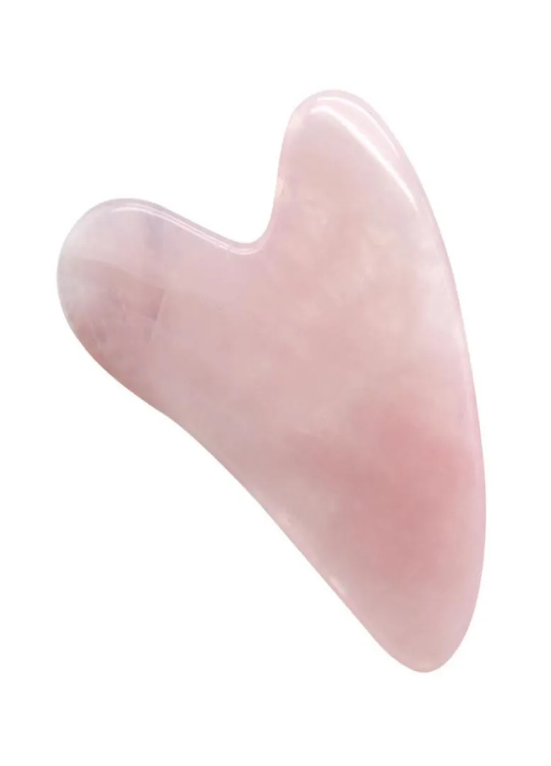 Tamax JD015 Rosequarz Pink Jade Guasha Board Naturstein Schaber Chinesische Gua SHA -Werkzeuge für Akupunkturdrucktherapie3912832