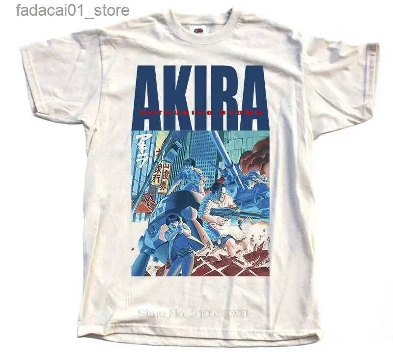 T-shirt maschile Akira 1988 T-shirt naturale V7 Manga K.Otomo Tokyo Cotton dimensioni S 5xl Cotton Tshirt Men T-shirt Summer Fashion T-shirt Size Q240426