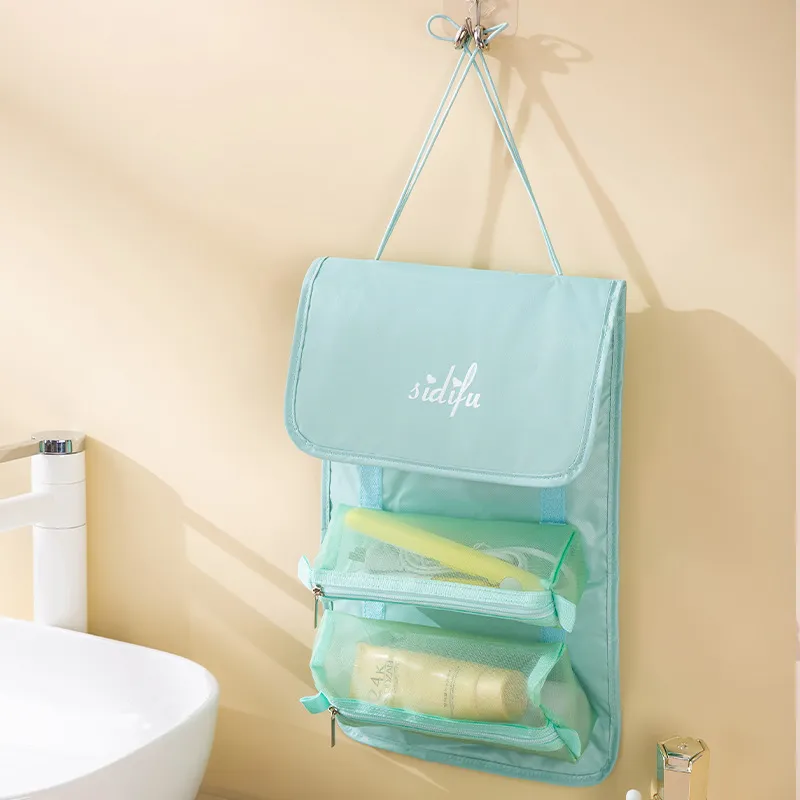 Fyra-i-ett kosmetisk väska avtagbar kombination hängande toalettväska bärbar multifunktionell reseförvaringsväska stor kapacitet