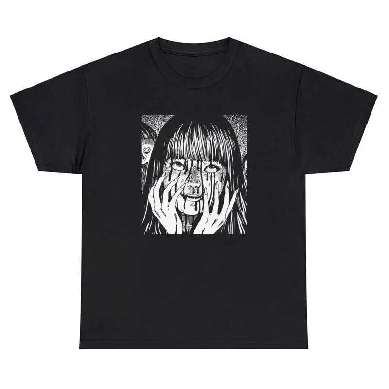 Męskie koszulki manga cpy dziewczyna T-shirt mężczyźni kobiety 100% bawełniana moda o rozmiarach o nokrecie swobodne strtwear duże anime harajuku unisex ts t240425