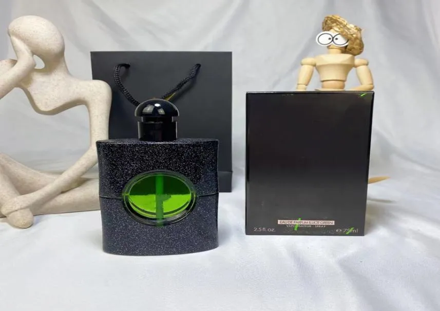 Le dernier parfum pour femmes de la plus haute qualité parfum noir illicite vert 75 ml charmant sapeur floral eau de femelle longue durée 1379609