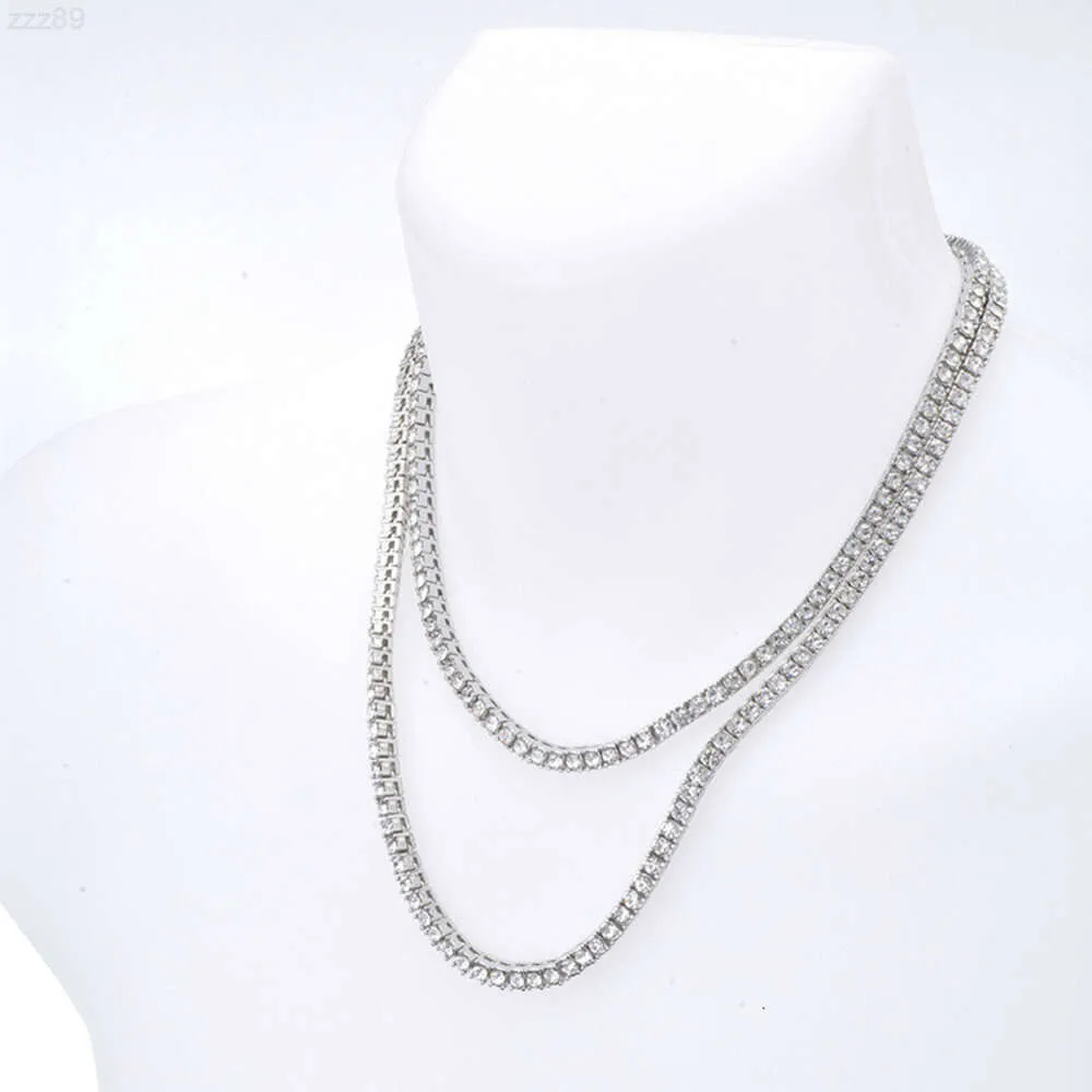 3,0 mm Iced Out Cubic Zirconia Diamond Tennis Chains Sterling Silver Gold Tennis Chains ketting