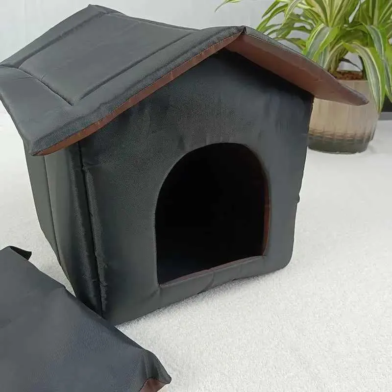 Cat Carriers Crates House Foldble Cat House Outdoor Waterproof Pet House Lämpliga för valpar Kattungar Valpgrottor Pet Mattor Cat Beds Tält Tillbehör 240426