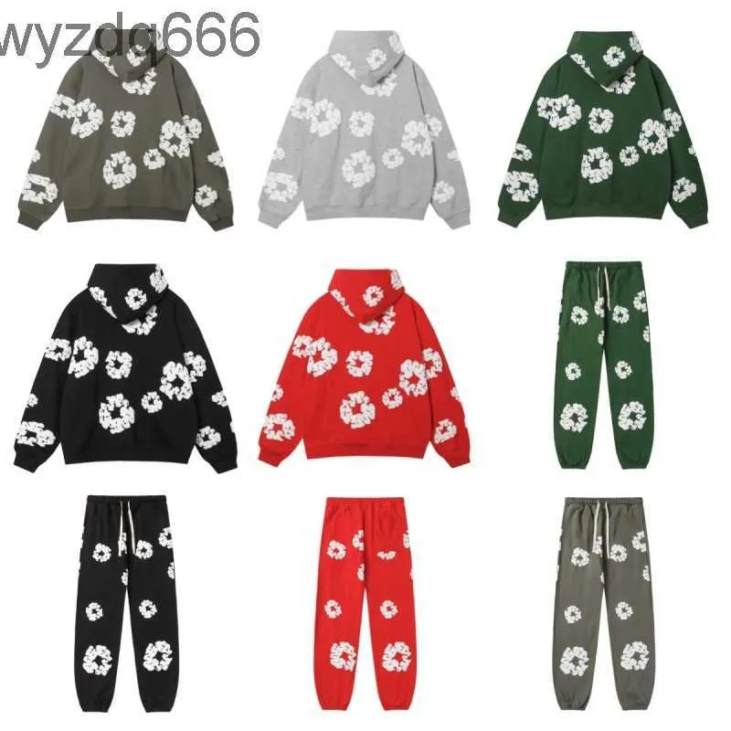 Herren Jogginghose Designer Schweißanzug Hosen freie Menschen Bewegung Kleidung Sweatsuits Grüne rot schwarze Hoodie Hoody Blumenly