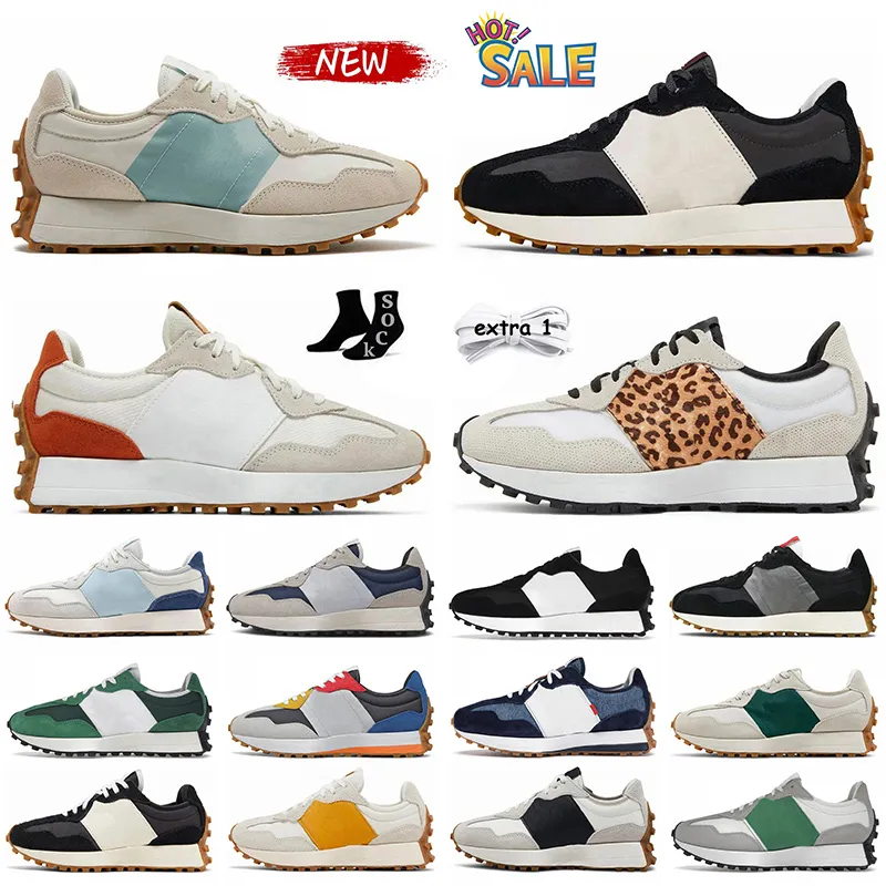 New Balance 327 Designer Casual Shoes Sea Salt Black White Gum Green Golden Burgundy Leather Canvas【code ：L】Trainers Cloud Runners Sneakers