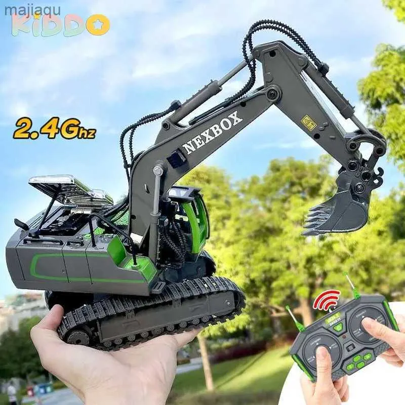 Электрический/RC CAR 1 24 RC Excavator Sump Truck 2,4 г дистанционного управления инженерным автомобилем Трек Трупок Бульдозер Игрушка Дети Рождественский подарок Lift2404