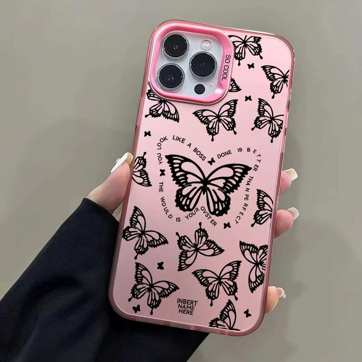 Obudowy telefonu komórkowego Kolorowa etui na telefon motyla odpowiedni dla iPhone'a 15 14 13 12 Pro Max Plus X XR XS 11 Girls Cute Luksusowe okładka telefonu J240426