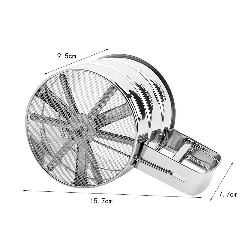 Farina in acciaio inossidabile setaccio sottile maglia a polvere di farina glassa setaccio manuale di zucchero setaccio cucina cucina cucina cucinare strumenti di pasticceria gadget