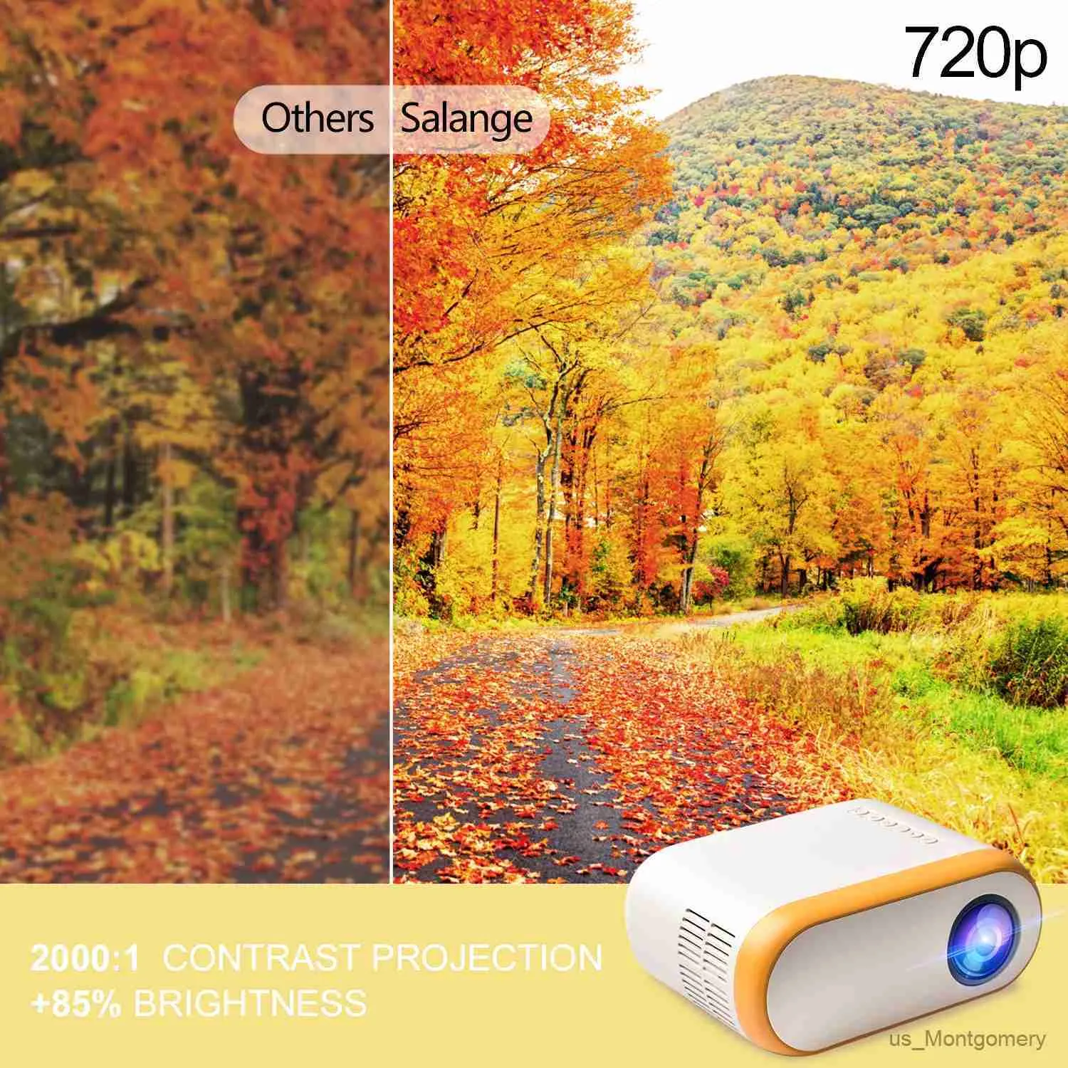 Projectors Q11 Mini Portable Projector Native 1280 x 720P for Home Theatre Airplay Maircast Smart Phone Multimedia LED Video Beamer