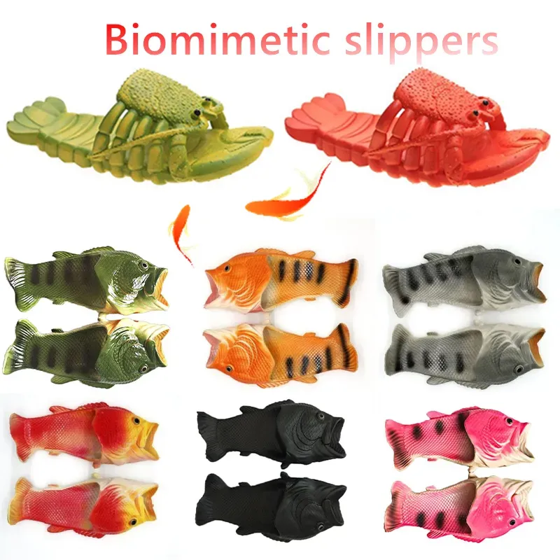 2024 FLOP FLOPS Designer Kapcie homarowe Kapcia Mężczyźni Zabawne zwierzęcia Summer Flip Flip Flip Cute Beach Shower Casual Buty Kobiety unisex duży rozmiar miękki domek kapcie