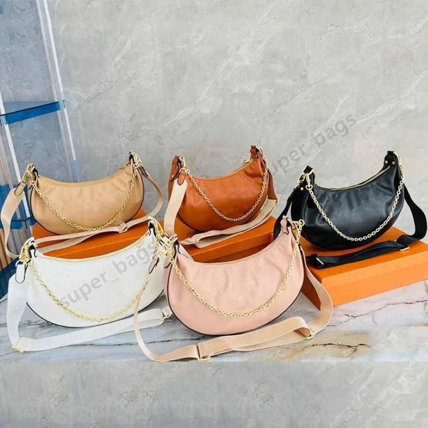 designer bag Over The Moon Women Handbag purse Genuine Leather Chain Crossbody Bags 2022 Fashion lady Thread Tote 34cm338I