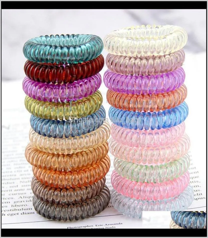 Candy Color Telefon Drahtkabel Binde Girls Kinder Elastizitätsband Ring Frauen Seil Armband Dehne knackig 7Jgiq Gummibänder Hdb3k5222180