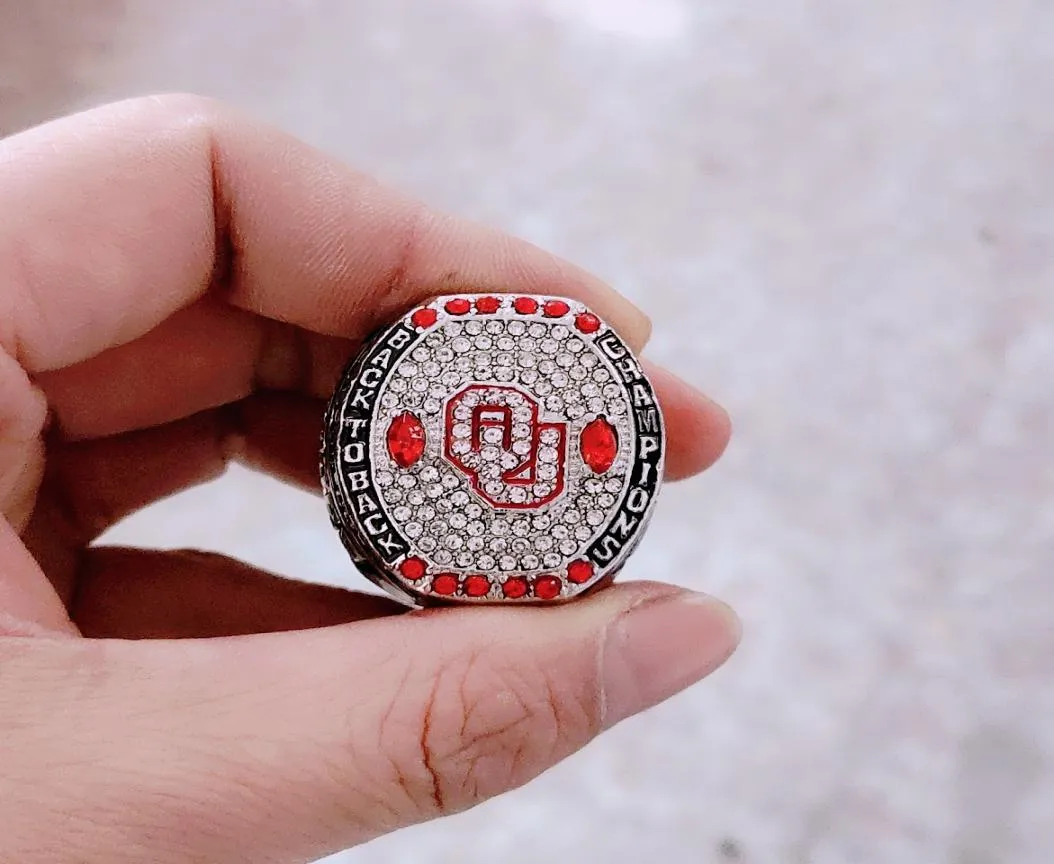 Nieuwste kampioenschapsserie sieraden 2016 Oklahoma Sooners Big 12 Championship Ring Men Gift hele 2020 Drop 1753822222