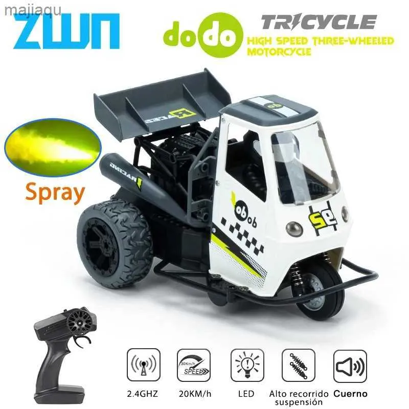 Электрический/RC CAR ZWN S915 Трехколесный RC CAR с легким спрей 2,4 г дистанционного управления Электрический высокоскоростной моделирование мотоцикле Toyl2404