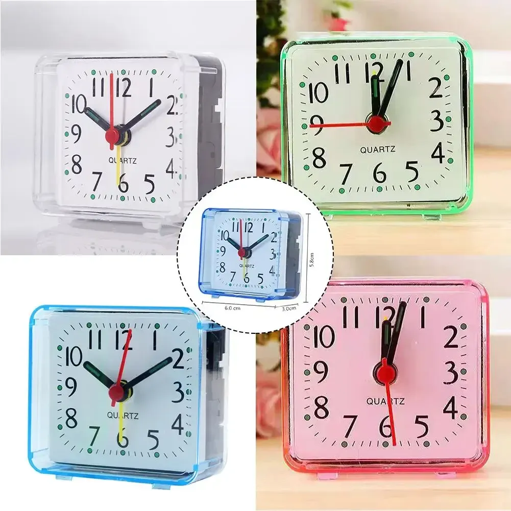 Clocks Table Clock Square Alarm ALARME Small Alarm Lit électronique COMPACT COMPACT CHOLAGE Quartz pour les enfants ALARME DE BURE