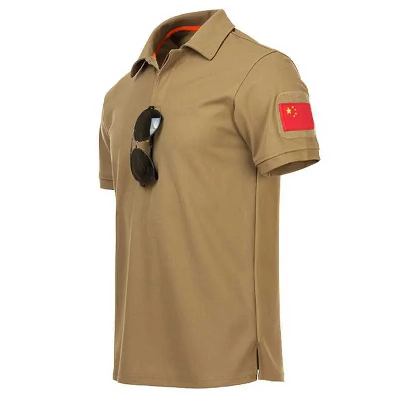 戦術的なTシャツレジャーメンズ夏のTシャツ戦術的な軍用短袖Tシャツハイキングトレーニングクイック乾燥通気性トップソリッドカラーティー240426