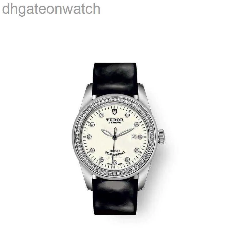 Hochwertige Version Tuderery Designer Armbandwatch 53020-0086 Kaiser Schweizer Uhr Automatische mechanische Damen Black Belt Classic Sweet Watches