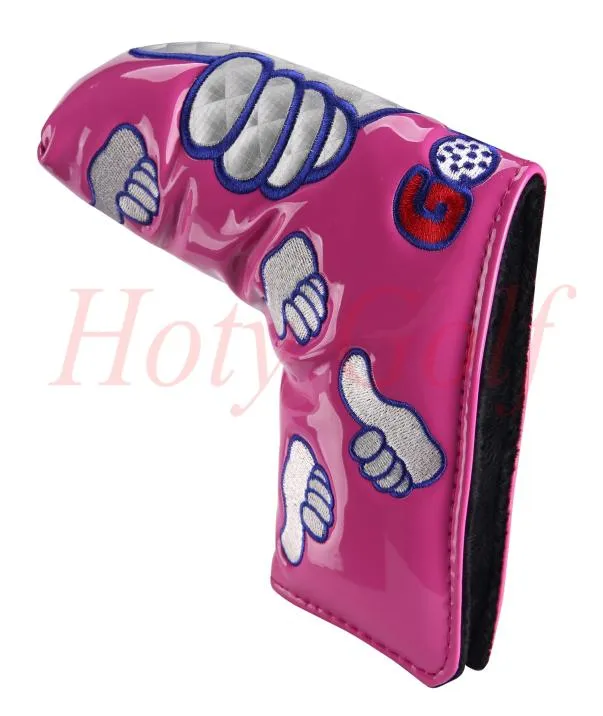 1PCS Nowy niestandardowy RedPinkyelloworange Thumb Blade Headcover Golf Putter Cover6283167