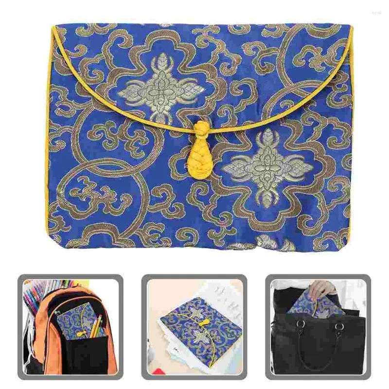 Storage Bags Bible Book Case Music Books Pouches Cover Brocade Gift Organizer Lover Sleeve Chinese Jewelry Purse Embroidery Temple Church