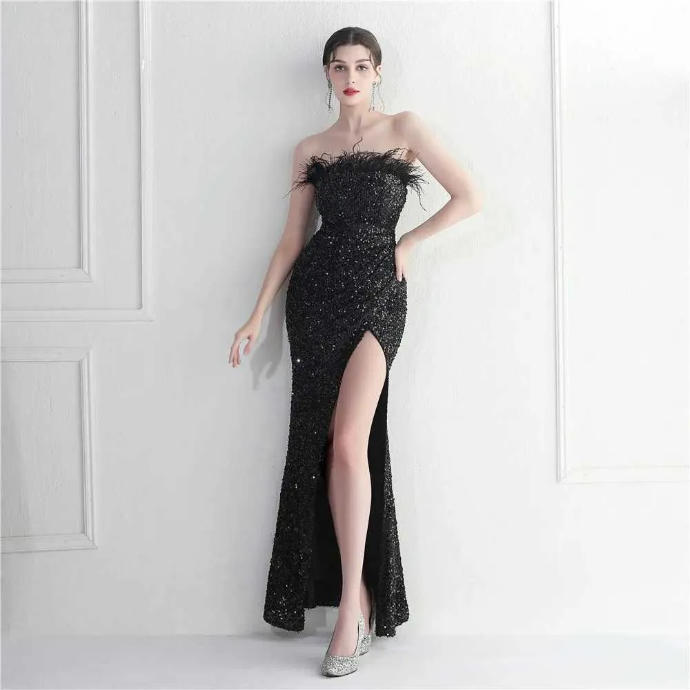 Prom English Party Dresses Off Shoulder Feather Long Sequin Floor Length  Maxi Dress Green Evening Party From Dhgate Runway Dresses Price