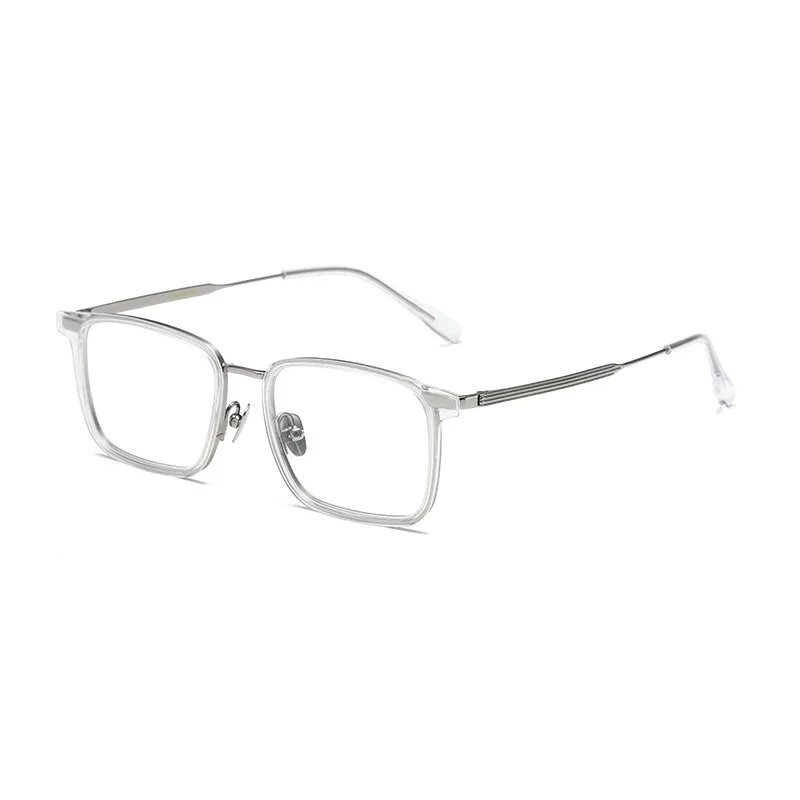 Optische bril voor mannen Dames Retro GMS 611 Designer Modebladglazen Titanium frame Gedetailleerde elasticiteit Vierkante stijl Anti-blauwe lichtlensplaat met doos