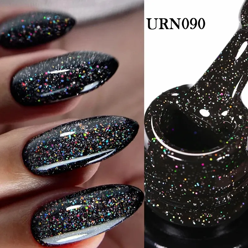 UR SUGAR 75ML Glitter Black Red Gel Nail Polish Semi Permanent Soak Off UV LED Varnish Art Manicure Base Top Coat 240425