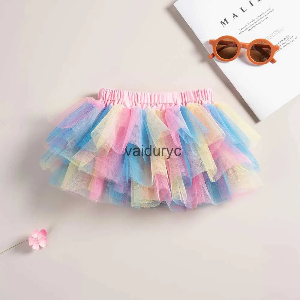 Skirts Summer Girls Tutu Skirt 1-4Y ldren Princess Mini Skirts Toddler Girl Cute Skirts H240509