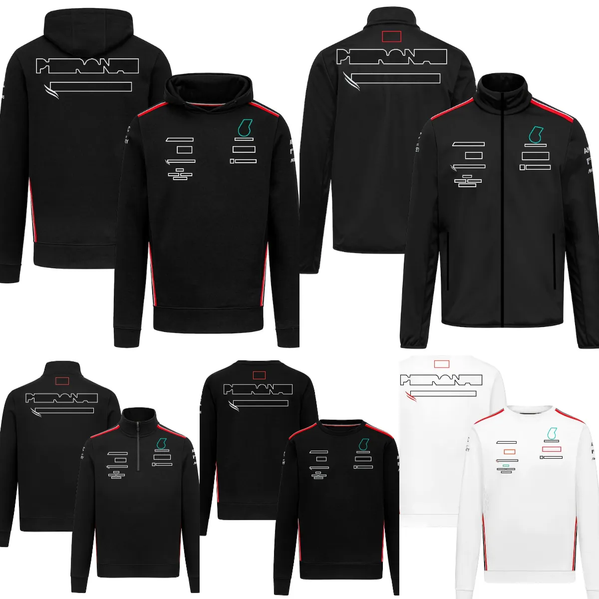 2023 F1 Hoodie Formula 1 Official Black Hoodie Sweatshirts New Season Team Uniform Racing Clothing Same Men's Loose Hooded Sweat