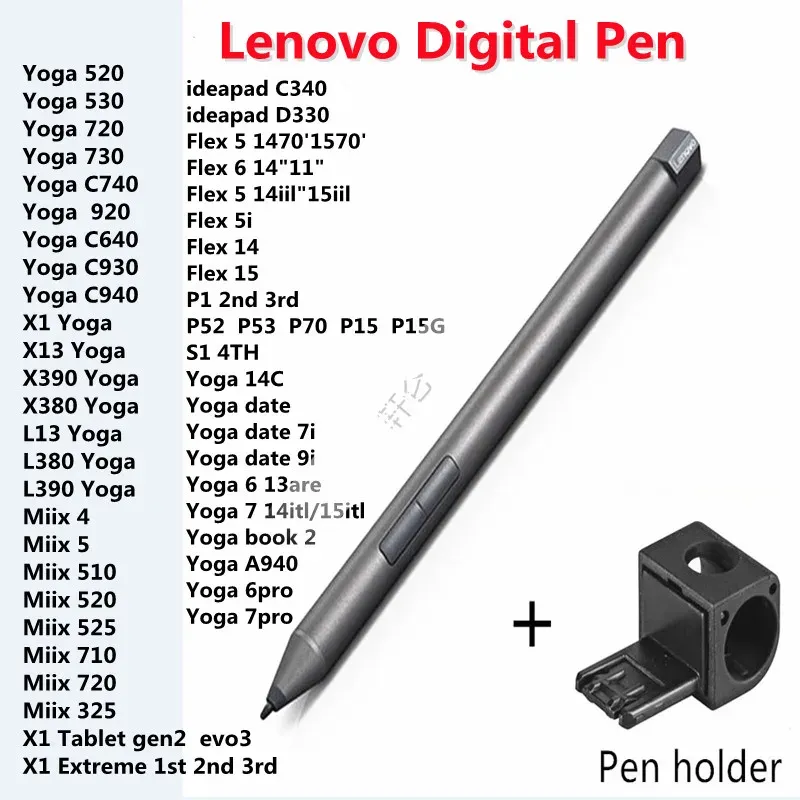 Cases 4096 Original Stylus Pen Lenovo Digital Pen Gx80u45010 for Lenovo Yoga 6 ,yoga 7 14itl5,yoga 7 15itl5,yoga Duet 7 2 in 1 Tablet