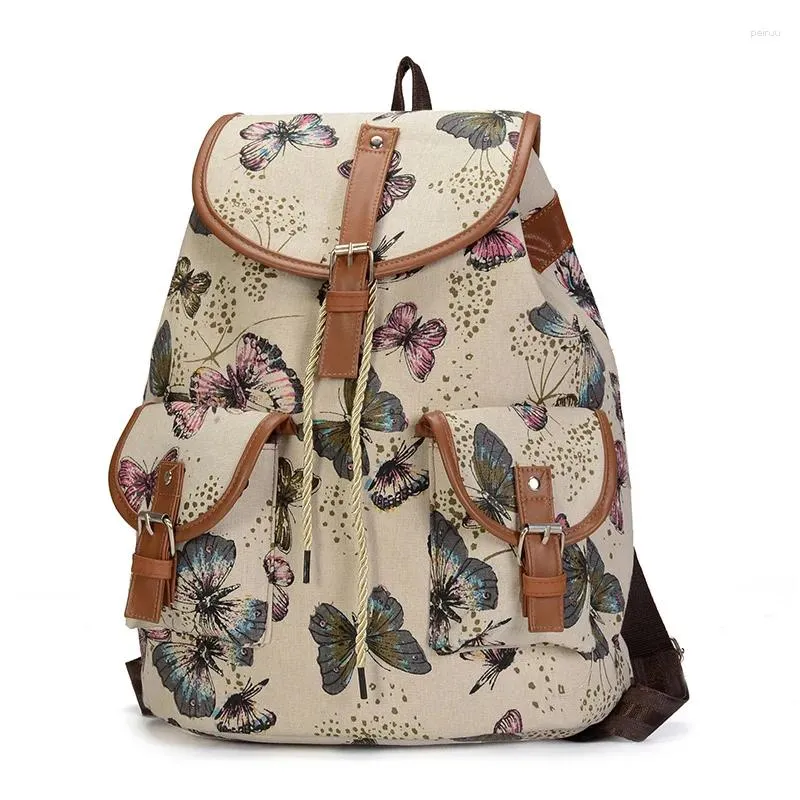 Sac à dos sac à dos sachets d'école femme sac à rogzak portable plecak damski toile de voyage sac à dos