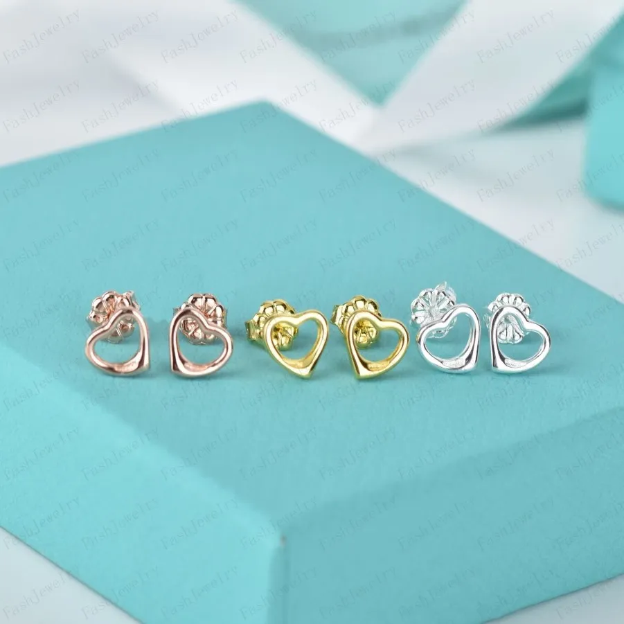 Boucles d'oreilles à cœur creux 18K