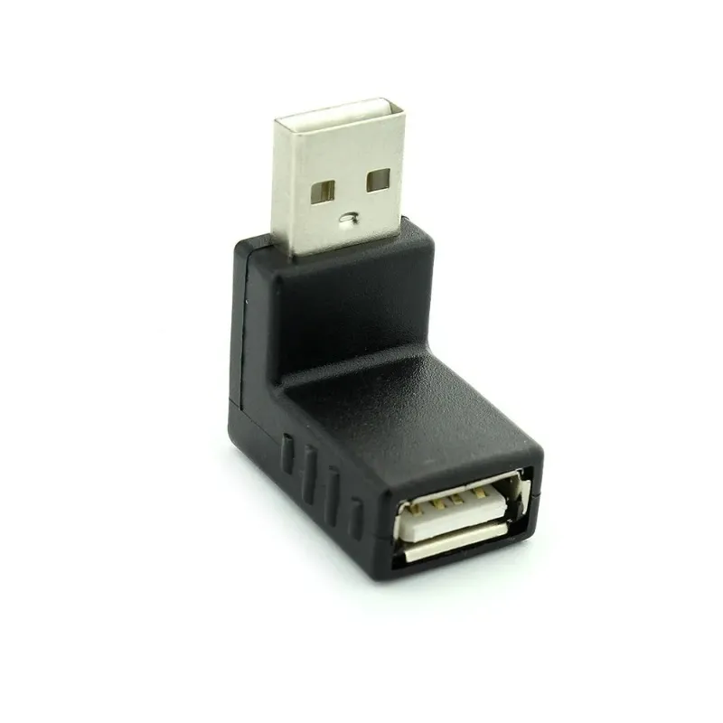Mini USB 5pin mannelijk naar USB vrouwelijk 90 graden hoek converter connector gegevens synchronisatie otg adapter voor auto mp3 mp4 tablets telefoons u-disk