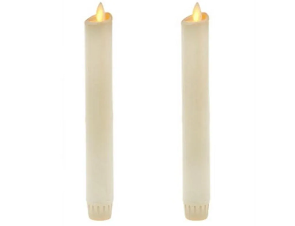 Ksperway Flless Moving Moving Led Led Taper Candles Real Wax с таймером и удаленным для дома украшения из 2 T2006017727458