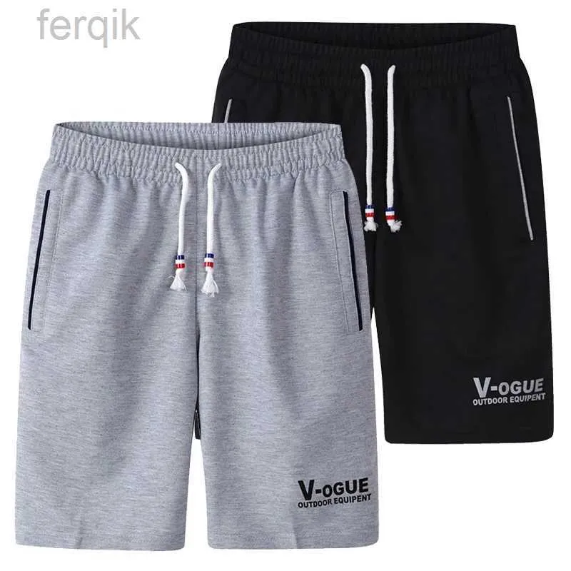 Heren shorts 2 stks hoogwaardige katoenen zijde sporten zomer heren pentagonale broek dunne zweet absorberend snel drogende casual sport trend shorts d240426