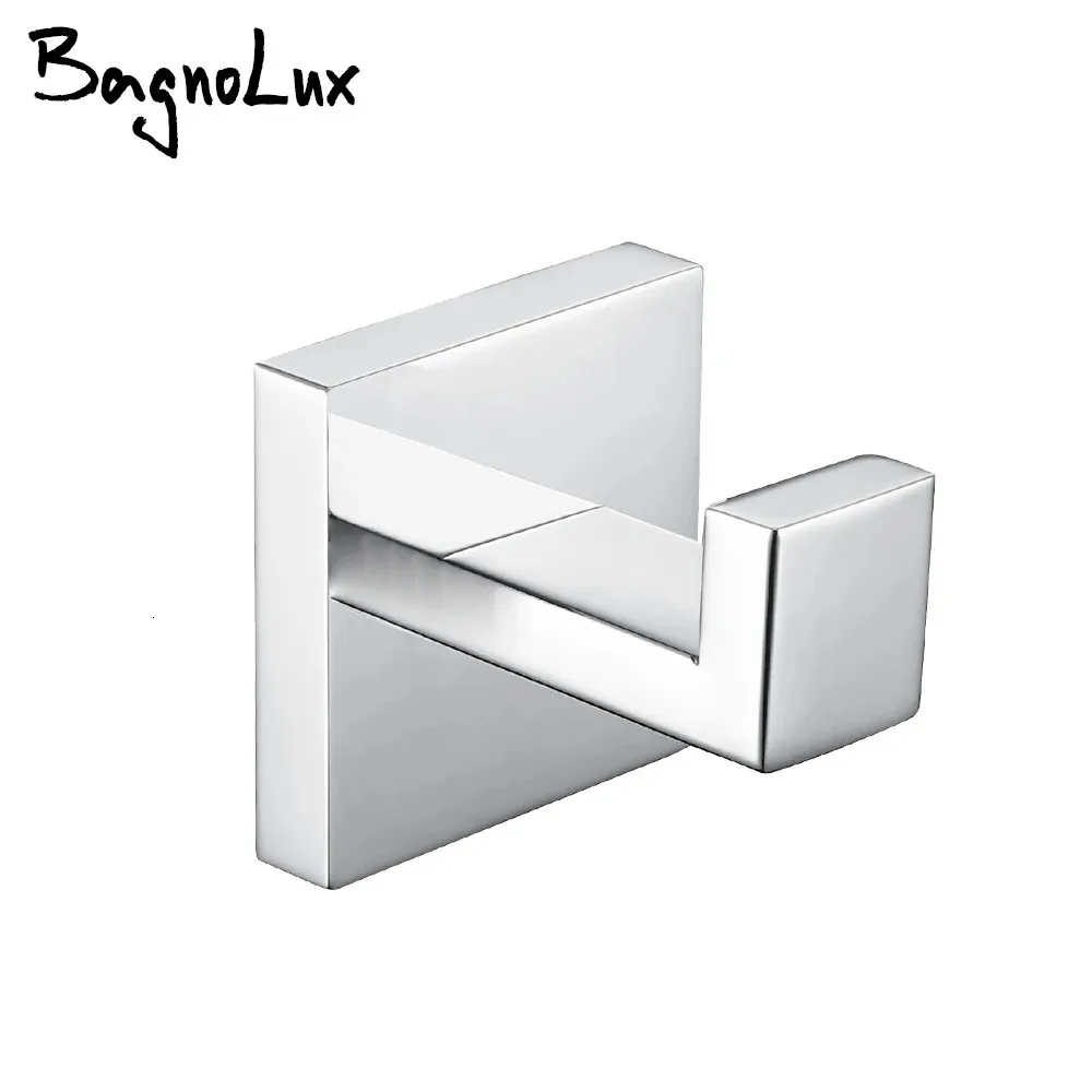 Bagnolux Towel Hooks Robe Hook Coat Stainless Steel Heavy Duty Square Wall Mounted for Bathroom Kitchen Bedroom 240424