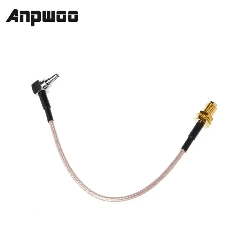 Anpwoo SMA hembra a CRC9 Conector de ángulo recto RG316 Cable de coleta 15 cm/20 cm/30 cm/50 cm/100 cm Elija