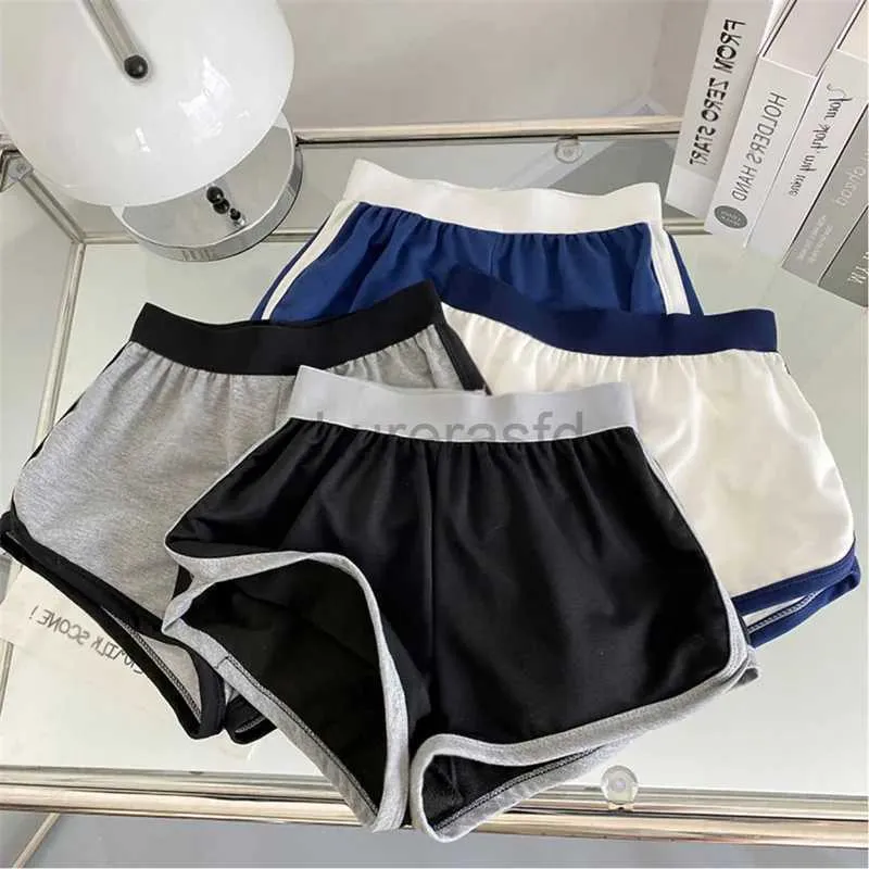 Cortos de verano pantalones cortos de verano para mujeres chic deportivo acogedor acogedor salida caliente adolescente altura pantalón de piscina delgada y2k colegialas d240426