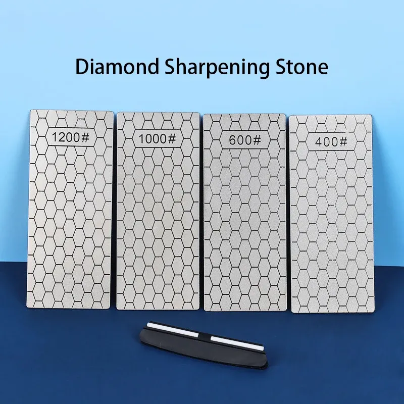 Narzędzia Diamentowa ostrzał ostrzał kamień szlifowanie narzędzia kuchenne akcesoria gadżety 1 4PCS Zestaw Grit 400 600 1000 Fine Whetstone