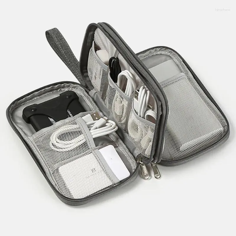 Borse di stoccaggio Kit da viaggio Custodia Controllo elettronico Organizzatore Elettronico Cavo dati USB digitale Portable per il filo del filo auricolare