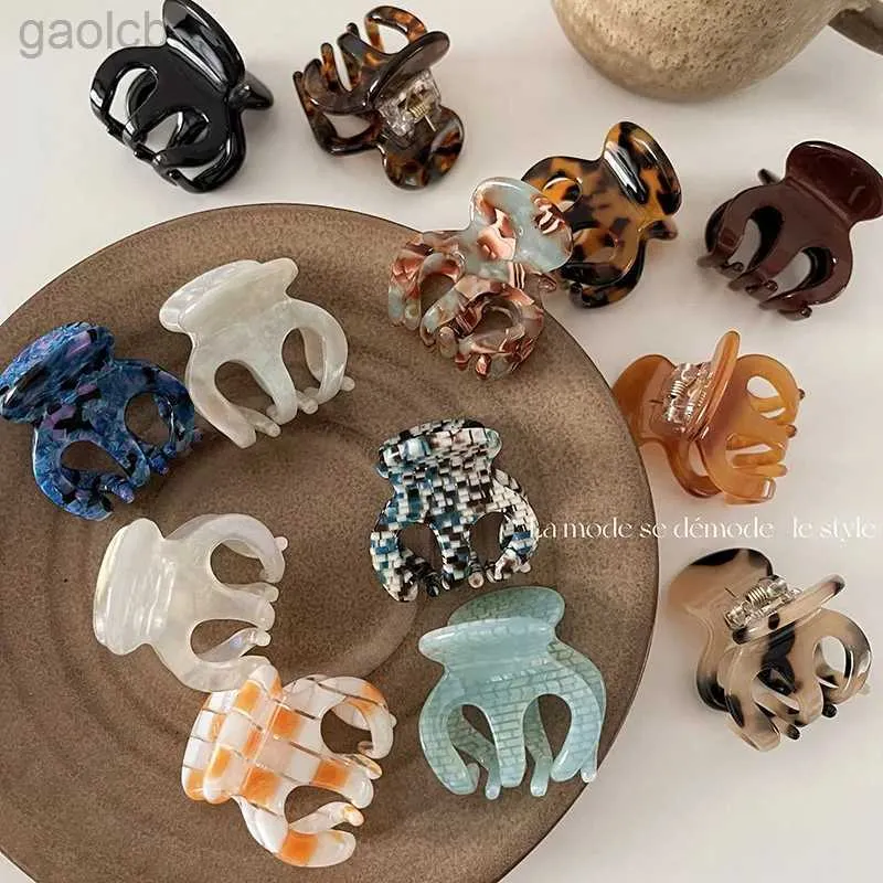 Hair Clips Barrettes Small Acetate Grip High Ponytail Hair-Holding Hairpin Hair Claw Hair Clip Headdress Female Bang Clip Shark Clip Hair Accessories 240426