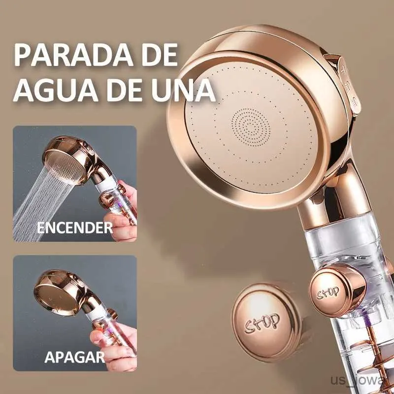 Cabezales de ducha de baño Cabeza de ducha ajustable Agua de agua Agua Agua Ducha de una tecla Masaje de agua Masaje de ducha con botón Accesorios de baño