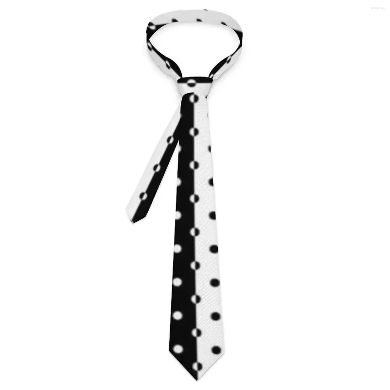 Bow Ties Polka Dot Black White Tie Two Tone Vintage Daily Wear Party Neck Male Cool Neckie Accessories Design Collar